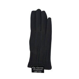 NWT Couture Gems Womens S/M Black Tech Touch Gloves Slim Chic Classic Neutral